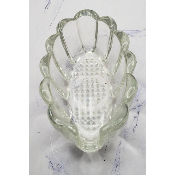 Vintage 6 Inch Crystal Spoon Fork Buffet Silverware Holder - Picture 1 of 6